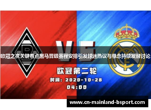 欧冠之夜关键看点黑马晋级赛程安排引发球迷热议与悬念持续发酵讨论